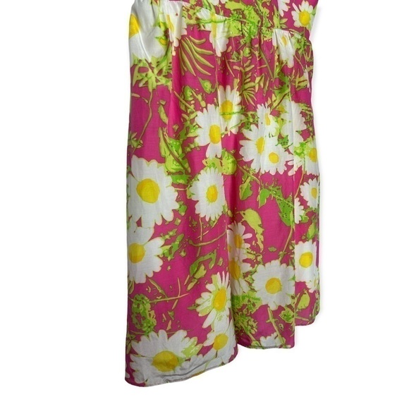 Lilly Pulitzer Briddie Strapless daisy silk dress size 0 - Picture 4 of 9